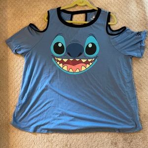 Disney Parks 3X Stitch cold shoulder shirt